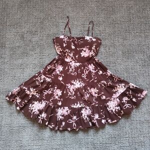 Streetwear Society Brown and Pink Dress